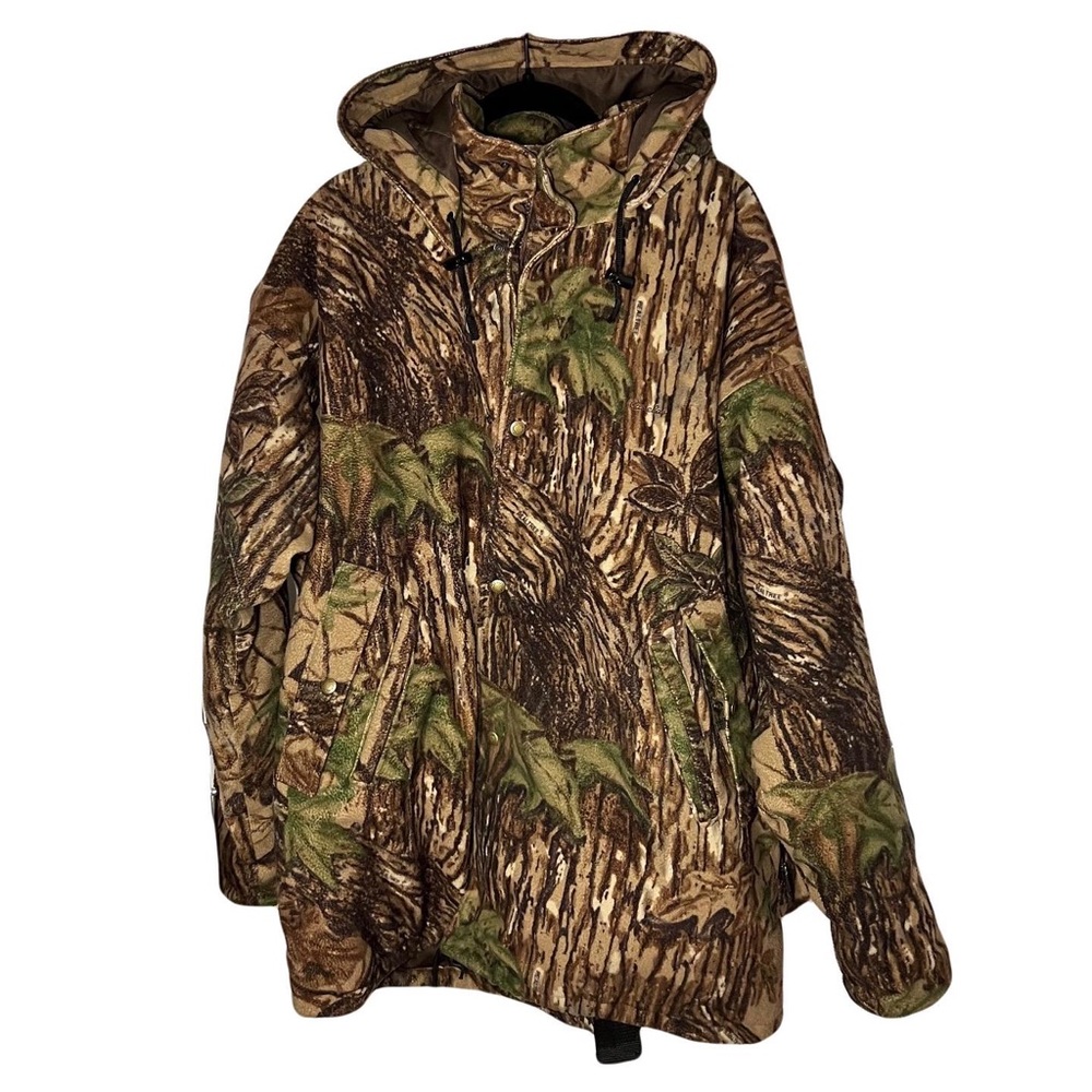 Vintage Cabella's x Realtree Microfleece DryPlus Quilted Jacket W/Removable Hood
